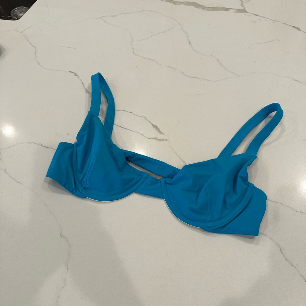 Blue bikini top